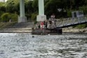 Uebung BF Taucher und Presse Koeln Zoobruecke Rhein P066